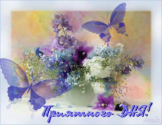 Красивая лучшая бесплатная открытка с поздравлением GIF хорошего дня! Приятного дня! Цветы и бабочки! Пожелание хорошего дня! Отличного, прекрасного дня! Красивые открытки бесплатно! скачать открытку бесплатно | pozdravok.qwestore.com